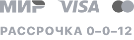 Способы оплаты: карта МИР, карта Visa, карта Mastercard, рассрочка 0-0-12.
